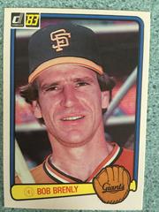 Bob Brenly #377 Baseball Cards 1983 Donruss Prices