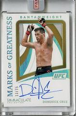 Dominick Cruz Ufc Cards 2021 Panini Immaculate UFC Marks of Greatness Autographs Prices