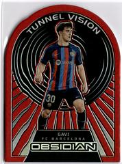 Gavi [Red Flood] Soccer Cards 2022 Panini Obsidian Tunnel Vision Prices