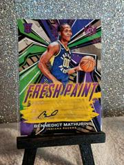 Bennedict Mathurin [Pink] #FP-BMI Basketball Cards 2022 Panini Court Kings Fresh Paint Autographs Prices