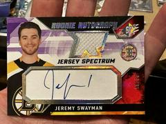 Jeremy Swayman Hockey Cards 2021 SPx Rookie Auto Jersey Prices