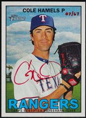 Cole Hamels [Red Ink] #ROA-CHA Baseball Cards 2016 Topps Heritage Real One Autographs Prices