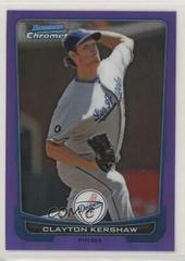 Clayton Kershaw [Purple Refractor] #45 Baseball Cards 2012 Bowman Chrome Prices