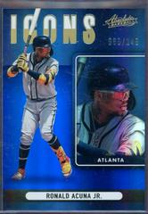 Ronald Acuna Jr. [Spectrum Blue] Baseball Cards 2022 Panini Absolute Icons Prices