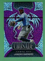 Junior Caminero [Purple Mojo] #3 Baseball Cards 2023 Panini Chronicles Crusade Prices