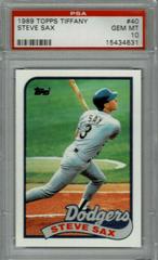 Steve Sax #40 Baseball Cards 1989 Topps Tiffany Prices