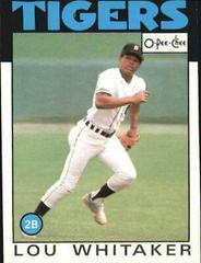 Lou Whitaker #20 Baseball Cards 1986 O Pee Chee Prices