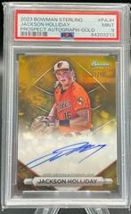 Jackson Holliday [Gold] #PA-JH Baseball Cards 2023 Bowman Sterling Prospect Autograph Prices