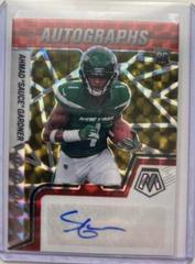 Ahmad 'Sauce' Gardner [Choice Fusion Red and Yellow] Football Cards 2022 Panini Mosaic Rookie Autographs Prices