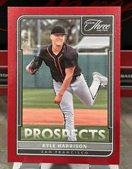 Kyle Harrison [Red] #P-30 Baseball Cards 2022 Panini Three and Two Prospects Prices