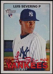 Luis Severino [Red Ink] #ROA-LS Baseball Cards 2016 Topps Heritage Real One Autographs Prices
