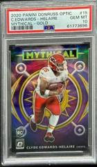 Clyde Edwards Helaire [Gold] #MY-15 Football Cards 2020 Panini Donruss Optic Mythical Prices
