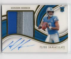 Hendon Hooker #6 Football Cards 2023 Panini Immaculate Signature Patch Rookie Prices