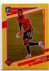 Ansu Fati [Optic Gold] #146 Soccer Cards 2021 Panini Donruss Road to Qatar Prices