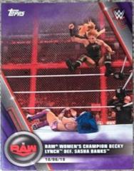 Sasha Banks def. Becky Lynch via Disqualification [Purple] Wrestling Cards 2020 Topps WWE Women's Division Prices