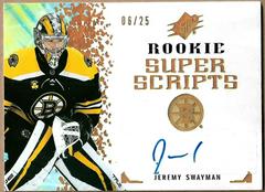 Jeremy Swayman Hockey Cards 2021 SPx Rookie Signatures Prices