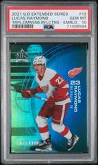 Lucas Raymond [Emerald] Hockey Cards 2021 Upper Deck Triple Dimensions Reflections Prices