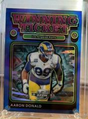 Aaron Donald [Blue] #WT19 Football Cards 2021 Panini Contenders Optic Winning Ticket Prices