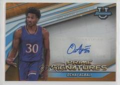 Ochai Agbaji [Orange] #PCS-OA Basketball Cards 2021 Bowman University Prime Chrome Signatures Prices