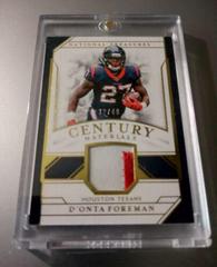 D'Onta Foreman Football Cards 2018 National Treasures Century Materials Prices