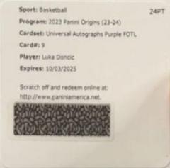 Luka Doncic [Purple FOTL] #9 Basketball Cards 2023 Panini Origins Universal Autograph Prices