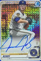 Aaron Ashby [Blue Refractor] #BMAA-A Baseball Cards 2020 Bowman Chrome Mega Box Mojo Autographs Prices