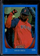 David Ortiz [Blue Refractor] #105 Baseball Cards 2011 Bowman Chrome Prices