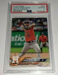 Justin Verlander #650 Baseball Cards 2018 Topps Limited Edition Prices