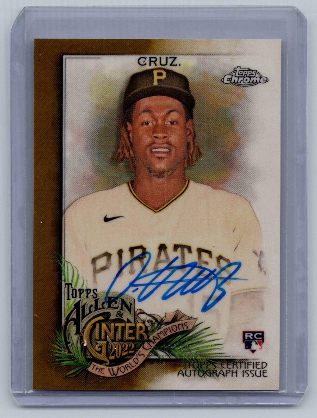 Oneil Cruz [Gold] #AGA-OC Baseball Cards 2022 Topps Allen & Ginter Chrome Autographs