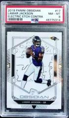 Lamar Jackson [Electric Etch Contra] #17 Football Cards 2019 Panini Obsidian Prices