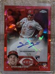 Spencer Steer [Red] #USA-SS Baseball Cards 2023 Topps Chrome Update Sapphire Autographs Prices