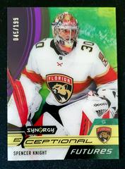 Spencer Knight [Purple] #EF-SK Hockey Cards 2021 Upper Deck Synergy Exceptional Futures Prices