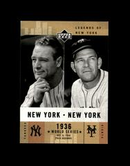Lou Gehrig, Mel Ott Baseball Cards 2001 Upper Deck Legends of NY Prices
