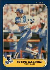 Steve Balboni #1 Baseball Cards 1986 Fleer Prices