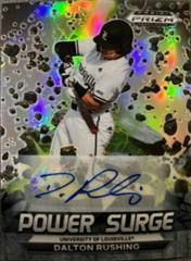 Dalton Rushing [Autograph Silver] #PS-DR Baseball Cards 2022 Panini Prizm Draft Picks Power Surge Prices