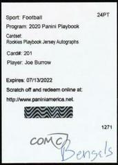 Joe Burrow [Jersey Autograph] #201 Football Cards 2020 Panini Playbook Prices