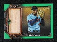 Carlos Correa [Emerald] Baseball Cards 2022 Topps Triple Threads Single Jumbo Relics Prices