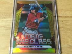 Corbin Carroll [Gold Prizm] #TOC-16 Baseball Cards 2020 Panini Prizm Top of the Class Prices