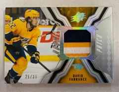 David Farrance [Patch] #RJ-DF Hockey Cards 2021 SPx Rookie Jersey Prices