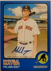 Marcelo Mayer [Blue] Baseball Cards 2022 Topps Heritage Minor League Real One Autographs Prices