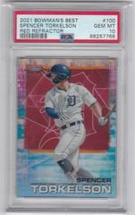 Spencer Torkelson [Red Refractor] #100 Baseball Cards 2021 Bowman’s Best Prices