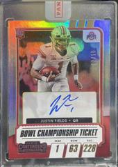 Justin Fields [Autograph Bowl Championship Ticket] #104 Football Cards 2021 Panini Contenders Draft Picks Prices