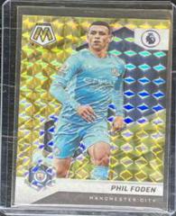 Phil Foden [Reactive Gold Mosaic] #17 Soccer Cards 2021 Panini Mosaic Premier League Prices
