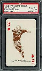 Jim Taylor [8 of Diamonds] Football Cards 1963 Stancraft Playing Cards Prices