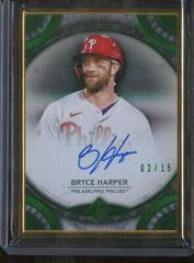 Bryce Harper [Emerald] #TCA-BH Baseball Cards 2022 Topps Transcendent Collection Autographs Prices