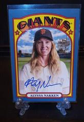 Alyssa Nakken [Blue] #72FF-AN Baseball Cards 2022 Topps Archives 1972 Fan Favorites Autographs Prices