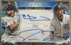 Riley Greene, Spencer Torkelson [Blue] #IDA-GTO Baseball Cards 2023 Topps Inception Dual Autographs Prices