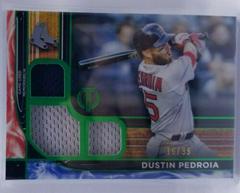 Dustin Pedroia [Green] #TTR-DP Baseball Cards 2022 Topps Tribute Triple Relics Prices