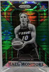 Jackie Stiles [Green Pulsar] #8 Basketball Cards 2023 Panini Prizm WNBA Hall Monitors Prices