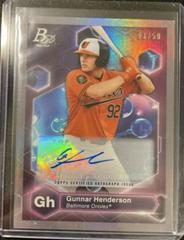 Gunnar Henderson [Autograph] Baseball Cards 2022 Bowman Platinum Precious Elements Prices